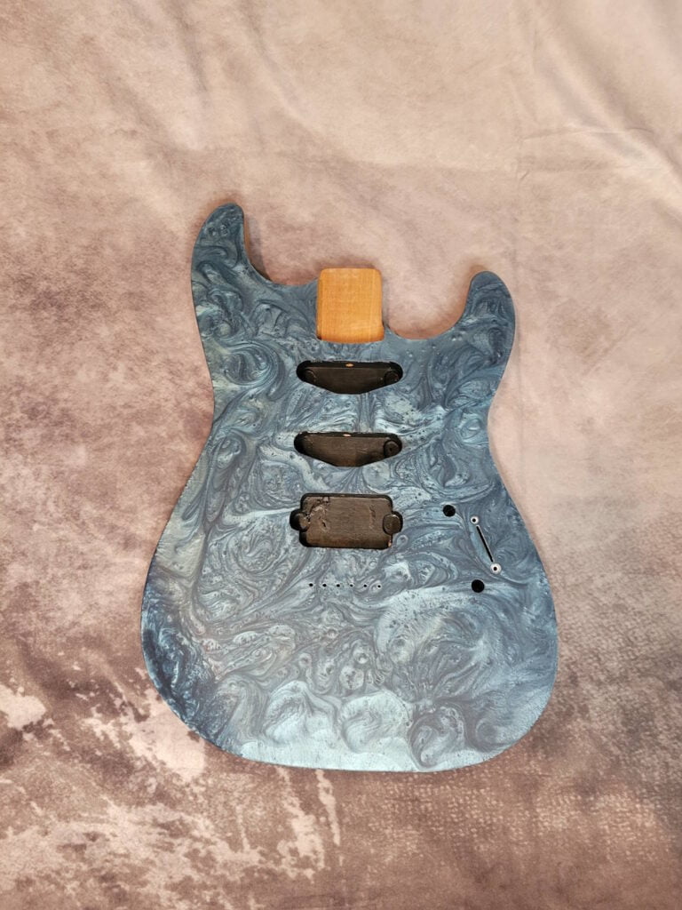 Blue Custom Guitar Body Strat Style HSS