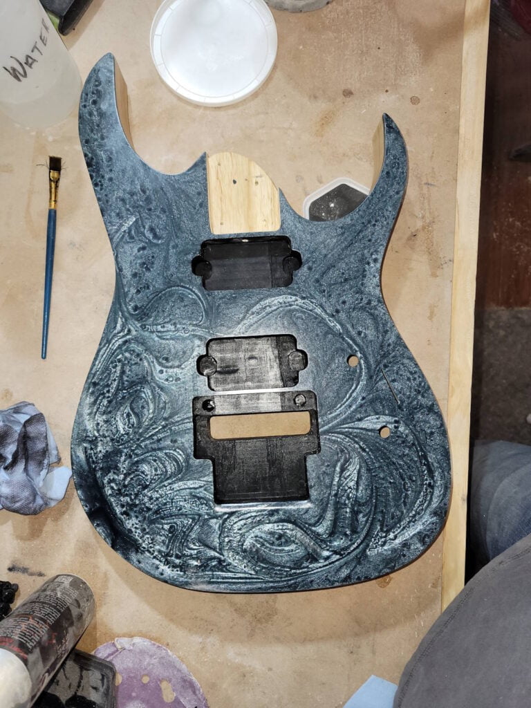 Ocean Blue Super Strat Guitar Body